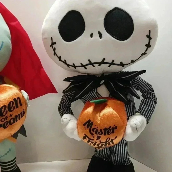 Jack Skellington And Sally Plushes 20 In Holloween Decoration - Picture 4 of 6